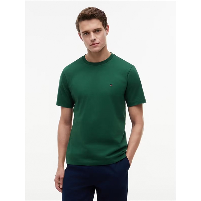 Klassisk grøn t-shirt med logo fra Tommy Hilfiger