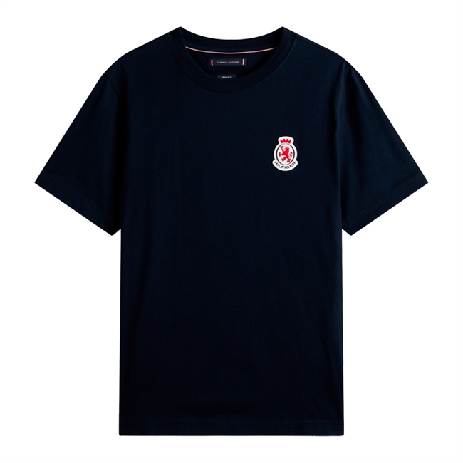 Pæn navy t-shirt med crest logo fra Tommy Hilfiger