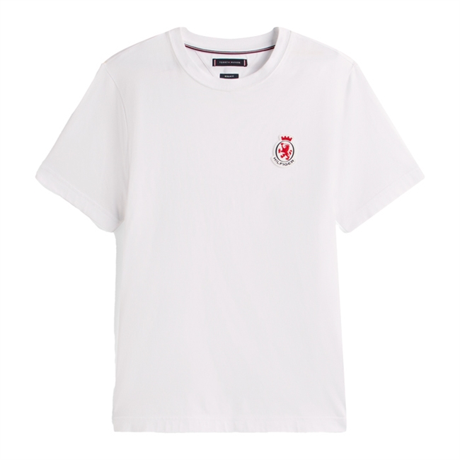Pæn hvid t-shirt med crest logo fra Tommy Hilfiger