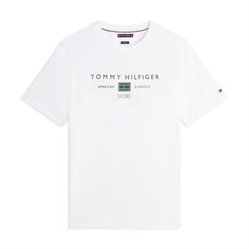 Smart hvid t-shirt med logo fra Tommy Hilfiger