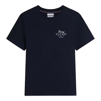 Pæn mørkeblå t-shirt med logo fra Tommy Hilfiger