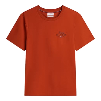 Pæn orange t-shirt med logo fra Tommy Hilfiger
