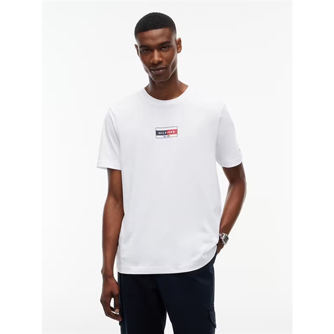 Tommy Hilfiger Flag Tee Brand Love T-Shirt Hvid