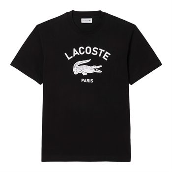 Smart sort t-shirt med print fra Lacoste