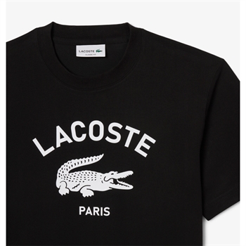 Smart sort t-shirt med print fra Lacoste