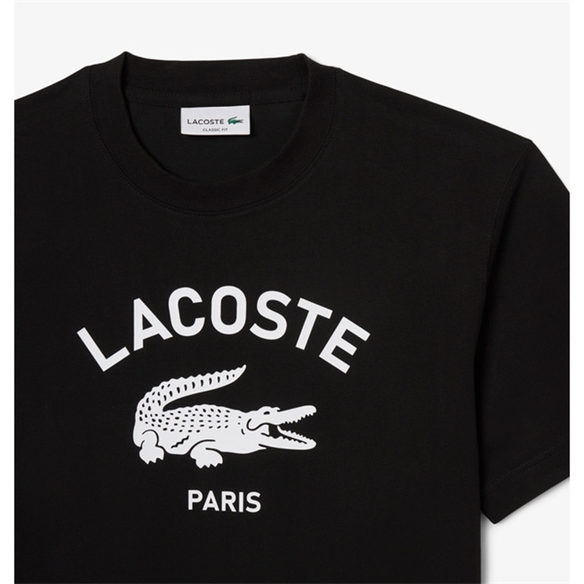 Smart sort t-shirt med print fra Lacoste