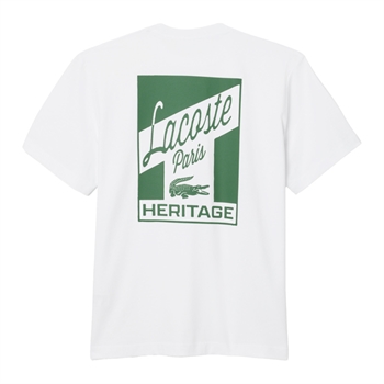Pæn hvid t-shirt med print fra Lacoste