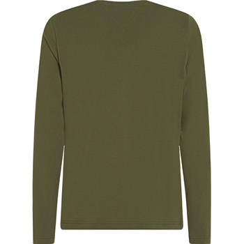 Langærmet Grøn Basis T-Shirt fra Tommy Hilfiger.