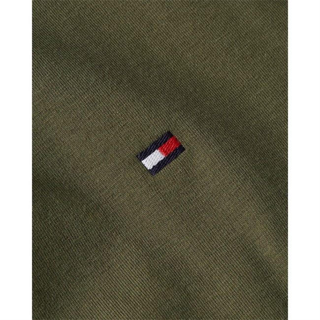 Langærmet Grøn Basis T-Shirt fra Tommy Hilfiger.