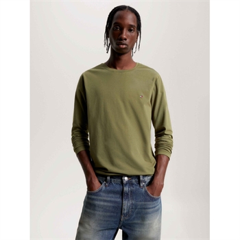 Langærmet Grøn Basis T-Shirt fra Tommy Hilfiger.