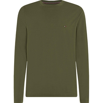 Langærmet Grøn Basis T-Shirt fra Tommy Hilfiger.