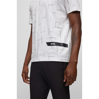 Hugo Boss Tee 3 T-Shirt Hvid m. Mønster str. L