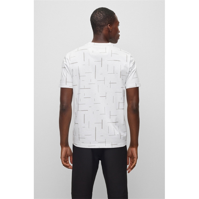 Hugo Boss Tee 3 T-Shirt Hvid m. Mønster str. L