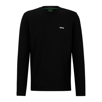 Lækker langærmet t-shirt i sort fra BOSS med logo