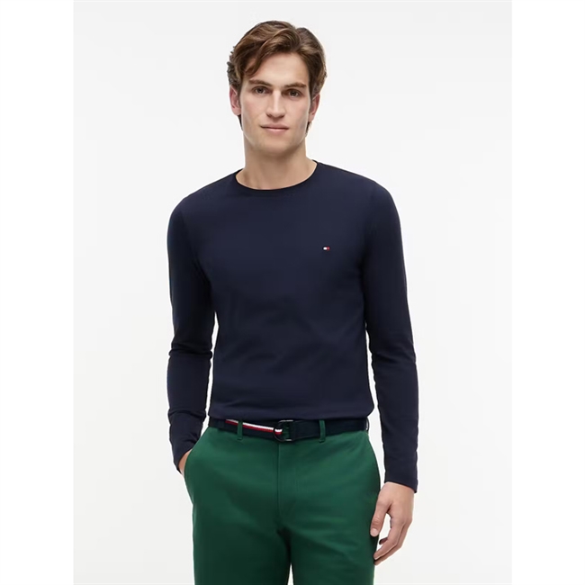 Tommy Hilfiger Langærmet Stretch T-Shirt Navy