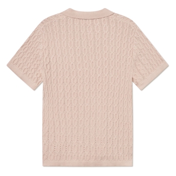 Flot strikket polo i beige fra Les Deux