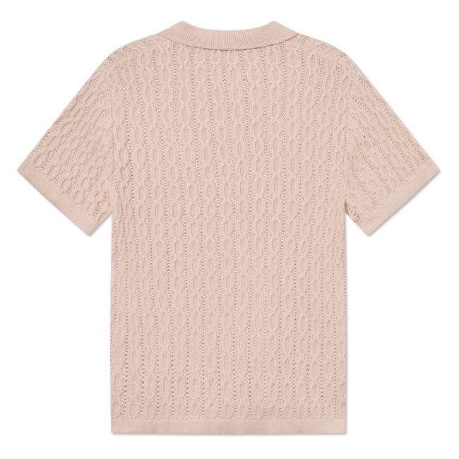 Flot strikket polo i beige fra Les Deux