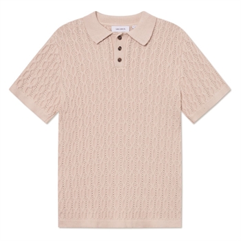 Flot strikket polo i beige fra Les Deux