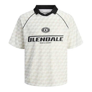 Moderne strækbar polo i hvid/beige fra Jack & Jones