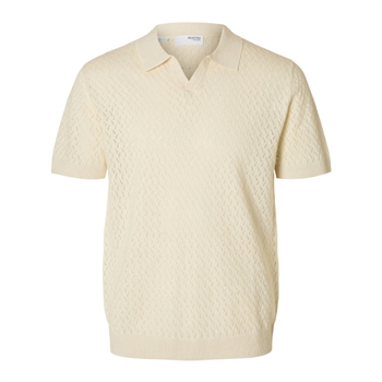 Moderne polo i farven off white fra Selected