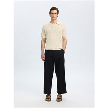 Moderne polo i farven off white fra Selected