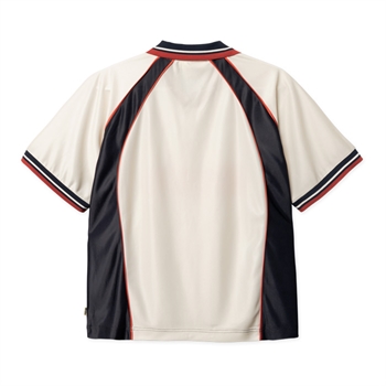 Moderne sports polo i hvid / rød fra Woodbird