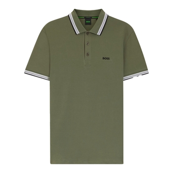 Pæn grøn polo med logo fra BOSS