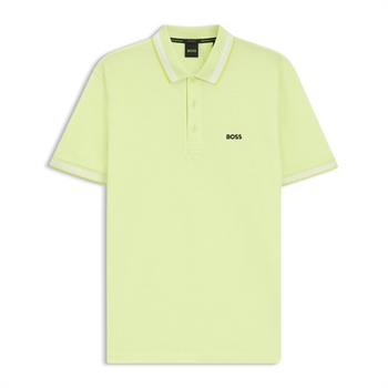 Flot lime farvet basis polo fra BOSS med logo