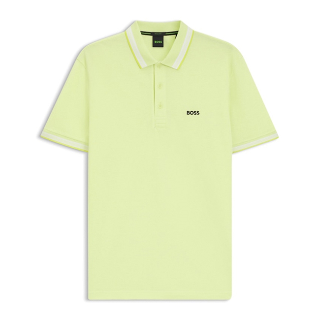 Flot lime farvet basis polo fra BOSS med logo