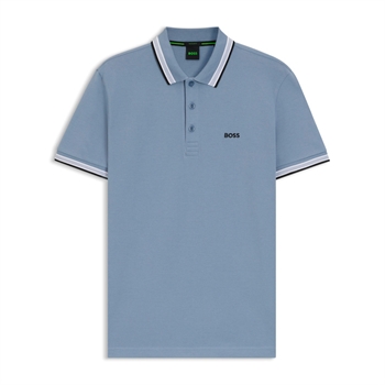 Flot blå basis polo fra BOSS med logo