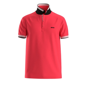 Smart koral farvet sommer polo fra BOSS i regular fit.