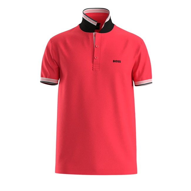 Smart koral farvet sommer polo fra BOSS i regular fit.