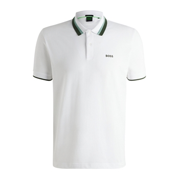 Moderne paddy heritage polo i hvid fra BOSS