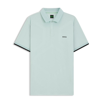 Pæn klassisk polo i lysegrøn med logo fra BOSS