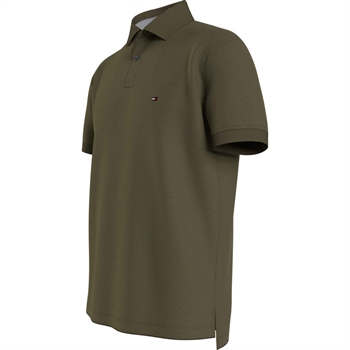 Grøn Basis Polo med broderet logo fra Tommy Hilfiger.