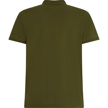 Grøn Basis Polo med broderet logo fra Tommy Hilfiger.