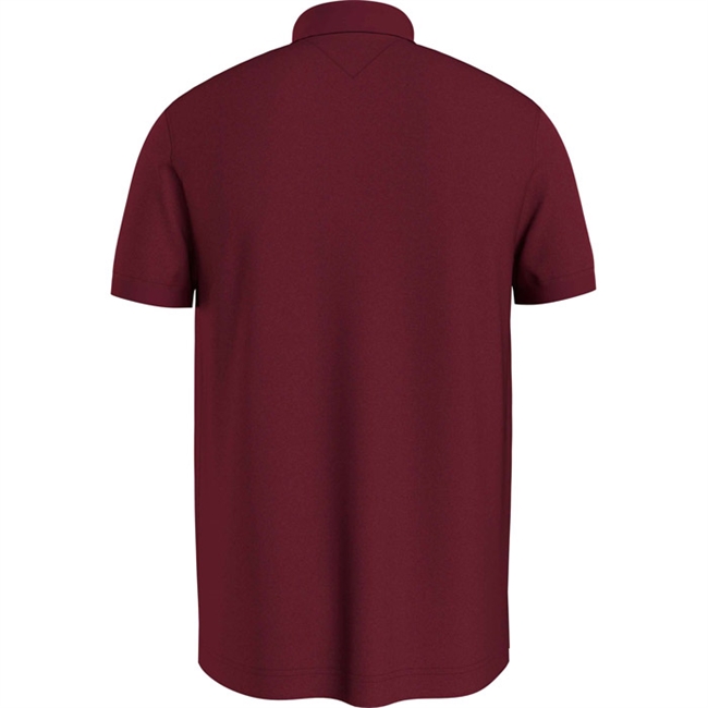 Rød Basis Polo med broderet logo fra Tommy Hilfiger.