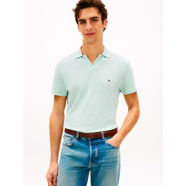 Stilren oxford polo i mintgrøn fra Tommy Hilfiger