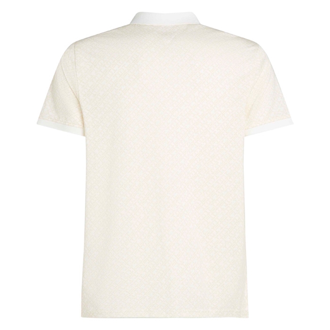 Smart monogram printet polo i hvide farver fra Tommy Hilfiger