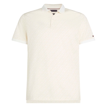 Smart monogram printet polo i hvide farver fra Tommy Hilfiger