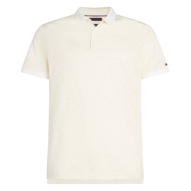 Smart monogram printet polo i hvide farver fra Tommy Hilfiger