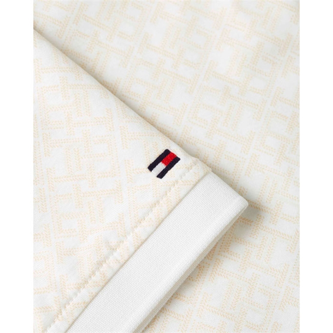 Smart monogram printet polo i hvide farver fra Tommy Hilfiger