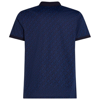 Smart monogram printet polo i blå farver fra Tommy Hilfiger.