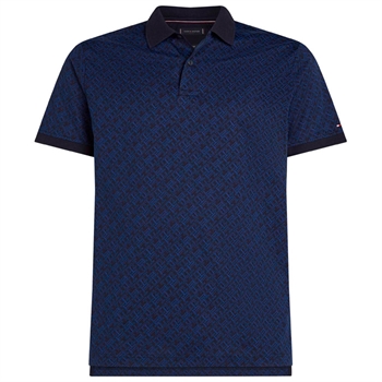 Smart monogram printet polo i blå farver fra Tommy Hilfiger.