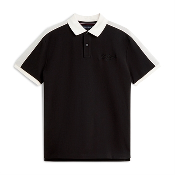 Moderne polo i sort med mesh detalje fra Tommy Hilfiger