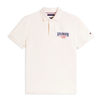 Moderne polo i beige med logo detalje fra Tommy Hilfiger