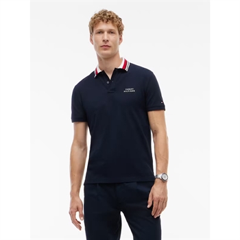 Tommy Hilfiger Left Chest Graphic Regular Fit Polo Navy Blå