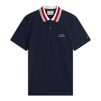 Tommy Hilfiger Left Chest Graphic Regular Fit Polo Navy Blå