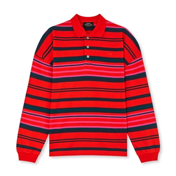Moderne rødstribet polo fra Mads Nørgaard
