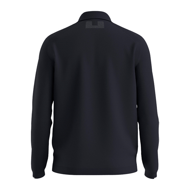 Flot langærmet performance polo med logo og half zip element fra BOSS